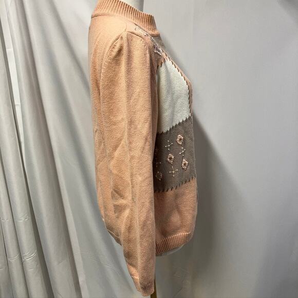 Vintage Alfred Dunner Patchwork Embroidered Sweater Womens PXL Grandma Momcore - Picture 9 of 12